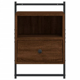 Berkfield Bedside Cabinets Wall-Mounted 2 Pcs Brown Oak 40X30X61 Cm Engineered Wood - thumbnail 7