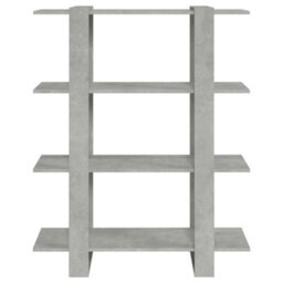Berkfield Book Cabinet/room Divider Concrete Grey 100X30X123.5 Cm - thumbnail 3