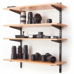 Afit Black Twin Slot Uprights 170mm - Pack Of 2 - Genuine 32mm Twin Slot Adjustable Wall Shelving - thumbnail 7