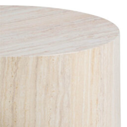 Furniture To Go Dice Round Coffee Table Set In Light Travertine Effect - thumbnail 8