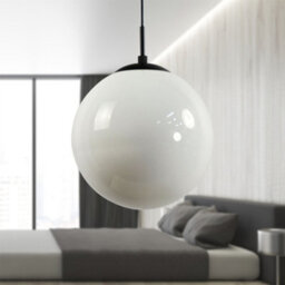 First Choice Lighting Set Of 2 Grosvenor  - Black Pendant Lights With Glass Globes - thumbnail 8