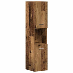 Berkfield Modern 4 Piece Bathroom Furniture Set - Old Wood Engineered Wood - thumbnail 5