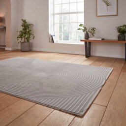 Grey Optical 3D Washable Modern Abstract Dining Room Bedroom & Living Room Rug-160Cm X 230Cm - thumbnail 3