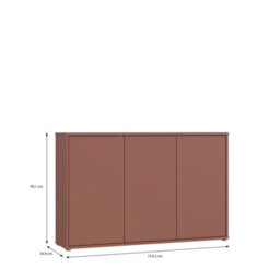 Furniture To Go Alice Springs 3 Door Sideboard With Push-To-Open Doors In Terracotta - thumbnail 7