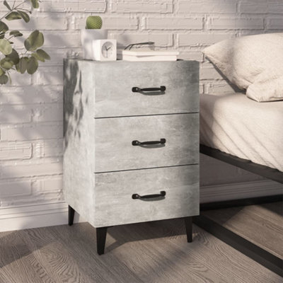 Berkfield Bedside Cabinet Concrete Grey 40X40X66 Cm Engineered Wood - image 1