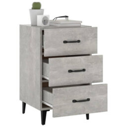 Berkfield Bedside Cabinet Concrete Grey 40X40X66 Cm Engineered Wood - thumbnail 6