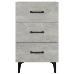 Berkfield Bedside Cabinet Concrete Grey 40X40X66 Cm Engineered Wood - thumbnail 3