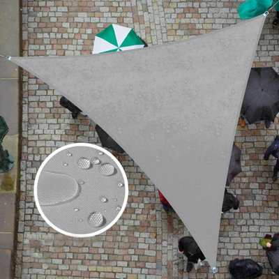 Grey 3X3X3M Triangular Shade Sail Waterproof - image 1