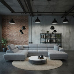 Torezio Bis U Shaped Corner Sofa Bed With Storage Chipboard Frame Polyurethane Foam Springs 346X203X70 90Cm Grey Melange Left - thumbnail 2