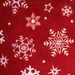 OHS Snowflake Teddy Fleece Duvet Cover Bedding Winter Christmas, Red - Double - thumbnail 5