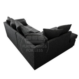 Furnishings For Less UK Paris Charcoal Boucle Fabric 4 Seater L Shaped Left Hand Corner Sofa Scatter - thumbnail 5
