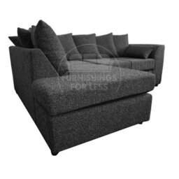 Furnishings For Less UK Paris Charcoal Boucle Fabric 4 Seater L Shaped Left Hand Corner Sofa Scatter - thumbnail 6