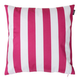 Icon Indoor And Outdoor Striped Waterproof Filled Cushion Pink