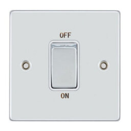 Vimark Vpd1300Chw Pro Décor 50A Dp Switch Polished Chrome White Insert
