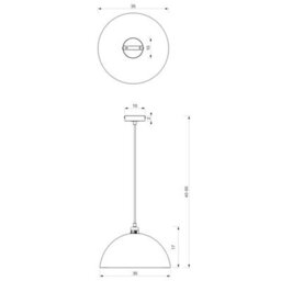 Milagro Pendant Light Beta Navy Blue/gold 1Xe27 35Cm - thumbnail 5