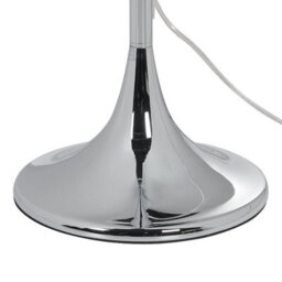 Beliani Floor Lamp 170Cm - White Polycotton Drum Shade With Crystal Beads, Silver Base - thumbnail 6