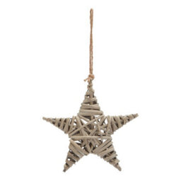 Hill Interiors The Noel Collection Wicker Star Christmas Decoration Brown (42Cm X 5Cm X 40Cm) - thumbnail 2