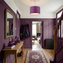 Happy Homewares Modern Purple Wine Textured Linen Pendant Light Shade With Diffuser - thumbnail 6