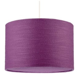 Happy Homewares Modern Purple Wine Textured Linen Pendant Light Shade With Diffuser - thumbnail 1