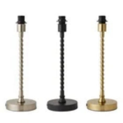 Maeve Bobble Stem Table Lamp Base Bedroom Living Room Light Chrome Black Gold - image 1