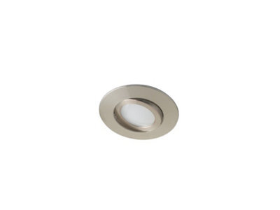 Luminosa Lighting Luminosa Zenit Led Recessed Adjustable Downlight Nickel, Ip44 400Lm 3000K 9X2.5Cm