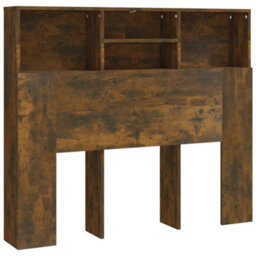 Vidaxl Headboard Cabinet Smoked Oak 120X19X103.5 Cm Headboard Cabinets - thumbnail 2