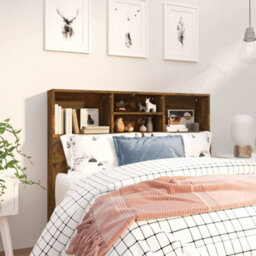 Vidaxl Headboard Cabinet Smoked Oak 120X19X103.5 Cm Headboard Cabinets - thumbnail 1