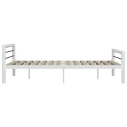 Berkfield Bed Frame White And Black Metal 180X200 Cm 6Ft Super King - thumbnail 4