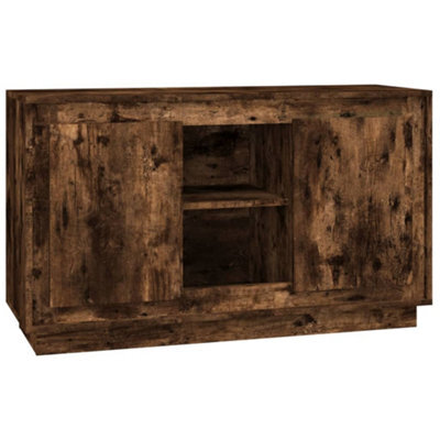 Vidaxl Sideboard Smoked Oak 102X35X60 Cm Engineered Wood - image 1