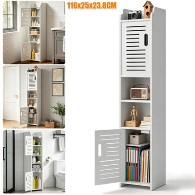 5 Tier Bathroom Storage Cabinet Floor Standing Display Cabinet Organizer Unit - image 1