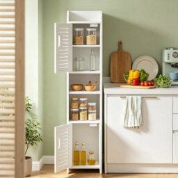 5 Tier Bathroom Storage Cabinet Floor Standing Display Cabinet Organizer Unit - thumbnail 5