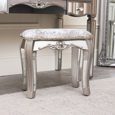 Melody Maison Mirrored Dressing Table Stool - Tiffany Range - image 1
