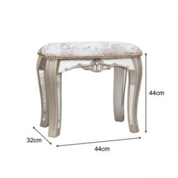 Melody Maison Mirrored Dressing Table Stool - Tiffany Range - thumbnail 5