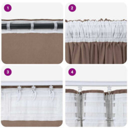 Berkfield Curtain With Curtains 2 Pcs Cappuccino 260 X 140 Cm Velvet - thumbnail 6