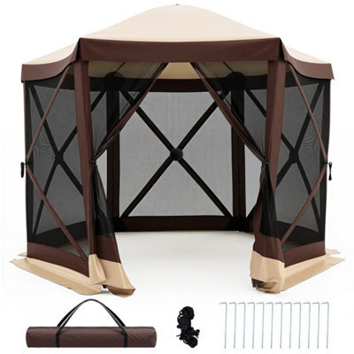 Foldable Hexagonal Gazebo With 6Net Sides - image 1