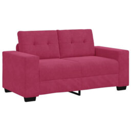 Vidaxl Sofa Set With Cushion 3 Pcs Wine Red 221 X 78 X 80 Cm Velvet - thumbnail 5