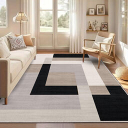 Aspire Homeware Luxury Large Rug, Non-Slip Plush Living Room Bedroom Area Carpet, Cosy Floor Rug Milo Neutral (L)230 X (W)160Cm