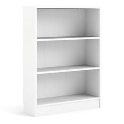 Wyld Haus Amberfern White Wooden Low Wide Bookcase, 2 Shelves, 790 X 267 X 1072 mm - thumbnail 5