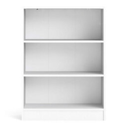 Wyld Haus Amberfern White Wooden Low Wide Bookcase, 2 Shelves, 790 X 267 X 1072 mm - thumbnail 4