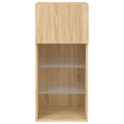 Walplus Tv Cabinets With Led Lights 2 Pcs Sonoma Oak 40.5X30X90 Cm - thumbnail 9