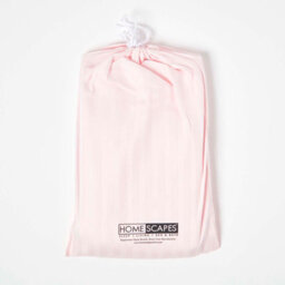 Homescapes Pink Cotton Stripe Fitted Cot Sheets 330 Thread Count, 2 Pack - thumbnail 5