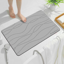 Fino Stone Stone Bath Mat Diatomaceous Earth Shower Mat Non-Slip Super Absorbent Diatomite Stone Mats For Bathroom Floor Quick-Drying