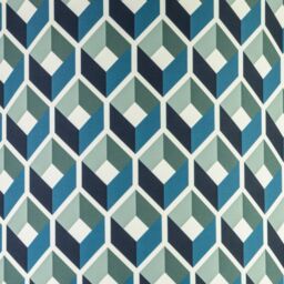 Printed Blue & Green Geometric Cylinder Lamp Shade (D)30Cm - thumbnail 5