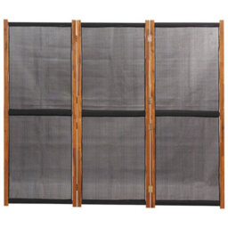 Berkfield Durable 3-Panel Room Divider Black 210X180 Cm - thumbnail 4