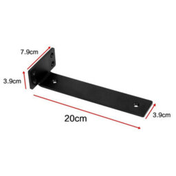 6Pcs Heavy Duty Cast Iron Shelf Brackets, 8 Inch Floating Shelf Supports - thumbnail 2