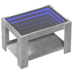 Berkfield Coffee Table With Led Concrete Grey 73X53X45 Cm Engineered Wood - thumbnail 3