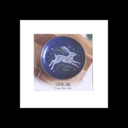 Leaping Hare Trinket Dish Midnight Blue Ceramic Jewellery Dish - thumbnail 5
