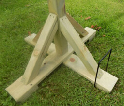 Ruddings Wood Bird Table Stabiliser Pegs Metal Anchor Legs Set Of 4 - thumbnail 3