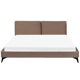 Beliani Bed Boucle Melle 180 X 200 Cm (Eu Super King) Brown - thumbnail 5