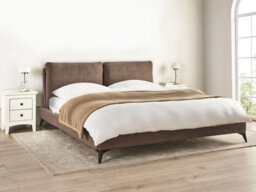 Beliani Bed Boucle Melle 180 X 200 Cm (Eu Super King) Brown - thumbnail 2